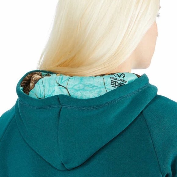 RealTree Women’s Fleece Hoodie Screen Print Logo Soft Hand Feel NWT - Picture 4 of 6
